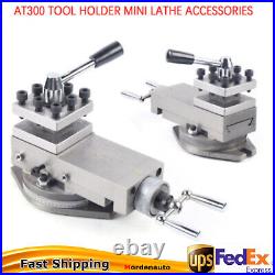 Metal Lathe Machine Tool Holder 80mm Universal AT300 Lathe Tool Post Assembly