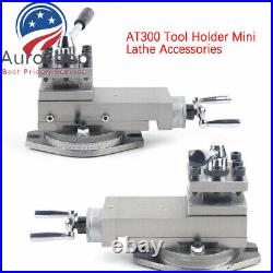 Metal Lathe Machine Tool Holder 80mm Universal AT300 Lathe Tool Post Assembly