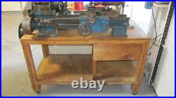 Metal Logan Lathe, 42L x 32W x 16H, blue color