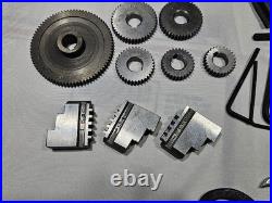 Mini Lathe Tool Parts Set in Metal Box, Change Gears 14mm Bore, Centers, Others