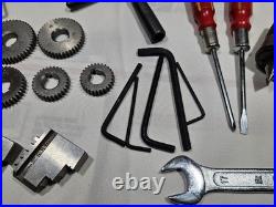 Mini Lathe Tool Parts Set in Metal Box, Change Gears 14mm Bore, Centers, Others
