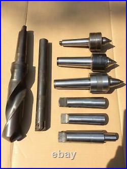 Morse Taper 4,5 Lathe Tools 2-9/16 MT 5 Drill, 1-1/2 Boring Bar, MT&JT 4 Adapters