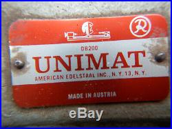 Older Unimat Small Metal Lathe Db200 Machinist Tool