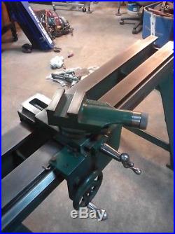 Oliver wood lathe model 2159 7 ft, bed manual carriage