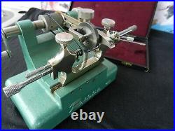 Original Flume Rollifit Pivofix watchmakers lathe with Hahn Jacot Tool