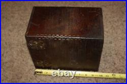 Original wooden box possibly from lathe milling attachment tool Logan south bend