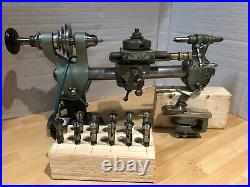 PULTRA MANCHESTER Watchmakers Lathe with Cross slide and various collets