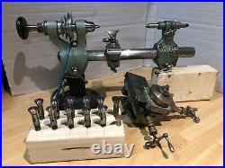 PULTRA MANCHESTER Watchmakers Lathe with Cross slide and various collets