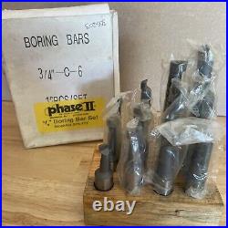 Phase II 12 Piece 3/4 Boring Bar Set C6 Bars 3/4 Shank Lathe Tool