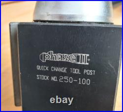 Phase II Quick Change Tool Post (QCTP) #250-100 for Lathe Swing 9-12