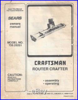 Power Tools Combo Sears Craftsman Router Crafter & 12 Wood Lathe, Mounted