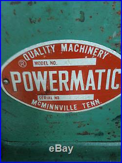 Powermatic Industrial Woodworking 12 Lathe Model # 45