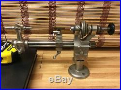 QUALITY WOLF JAHN WATCHMAKERS 8mm LATHE WITH FLIP OVER TOOL REST & ATTACHMENTS