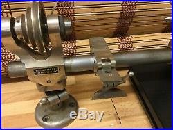 QUALITY WOLF JAHN WATCHMAKERS 8mm LATHE WITH FLIP OVER TOOL REST & ATTACHMENTS