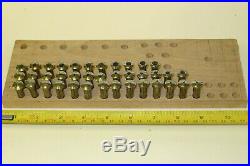 Qty 38 Superb full SET of Vintage/Antique Watchmakers 8mm LATHE COLLETS F. LORCH