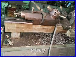 Rivett Lathe with Tool Slide and Cabinet