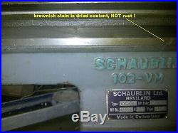 SCHAUBLIN 102 VM High Precision Tool Room Lathe, Made in Switzerland