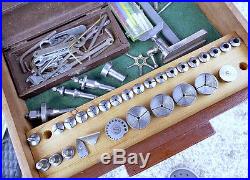 SUPERB Vintage 8mm Watchmakers Lathe & Accessories WOLF JAHN Self Contained Unit