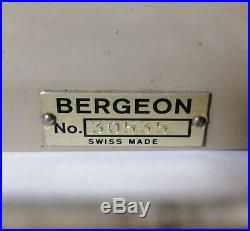 SWISS MADE BERGEON 1766 8mm WATCHMAKERS LATHE and MILLING ATTACHMENT WOOD CASE