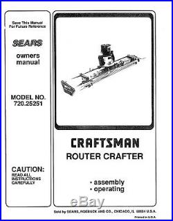 Sears Craftsman Router Crafter with RARE OPTIONAL ADAPTER. Woodworking, lathe