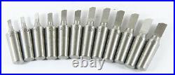 Set of 12 Flat Sinkers Cutters for Boley & Leinen Reform Watchmakers Lathe #638