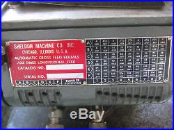 Sheldon 10x 28 Metal Lathe withMill Attachment Cabinet LOTS of Tooling (EXL-44B)