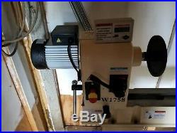 Shop Fox W1758 Wood Lathe With Cast Iron Legs And Digital Readout
