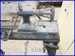 Small Antique Cast Iron Goodell's Improved Treadle Lathe Shipping Options