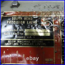 South Bend CL 187ZB Tool Room Engine Lathe 10 x 3-1/2' 208-230/460V 3Ph USA