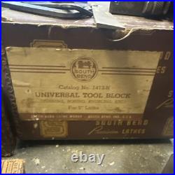 South Bend Lathe Works 9 Metal Lathe Tooling Lot Chuck Faceplate Tool Post Jig