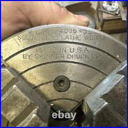 South Bend Lathe Works 9 Metal Lathe Tooling Lot Chuck Faceplate Tool Post Jig