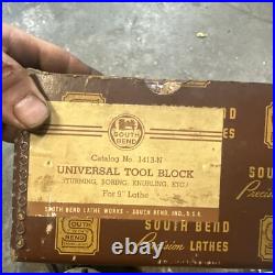 South Bend Lathe Works 9 Metal Lathe Tooling Lot Chuck Faceplate Tool Post Jig