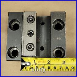 Square 2 Bolt-on Tool Block Holder From Hwacheon Hi-eco31a Cnc Lathe