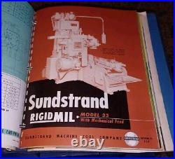 Sundstrand Machine Tools Practical Milling Lathes Sales Catalog HUGE Binder Book