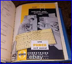 Sundstrand Machine Tools Practical Milling Lathes Sales Catalog HUGE Binder Book