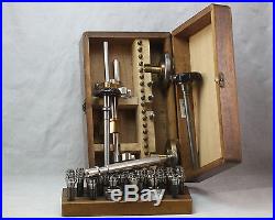 Swiss Favorite Watchmaker Lathe with Assorted Collets Large Lot Excellent