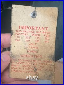 TA Kam Heavy Duty Metal Lathe Great Condition 220V Single Phase