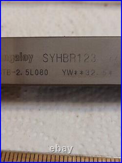TUNGALOY INDEXABLE LATHE TOOL HOLDER SYHBR123 With8 NEW CARBIDE INSERTS YWMT16T304