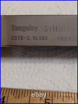 TUNGALOY INDEXABLE LATHE TOOL HOLDER SYHBR123 With8 NEW CARBIDE INSERTS YWMT16T304