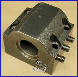 Turret Tool Block Holder 40mm Hole Dia From Hwacheon Hi-eco31a Cnc Lathe, Item A