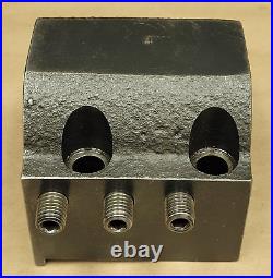 Turret Tool Block Holder 40mm Hole Dia From Hwacheon Hi-eco31a Cnc Lathe, Item A