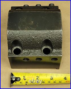 Turret Tool Block Holder 40mm Hole Dia From Hwacheon Hi-eco31a Cnc Lathe, Item A