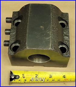 Turret Tool Block Holder 40mm Hole Dia From Hwacheon Hi-eco31a Cnc Lathe, Item A