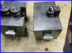 Two South Bend Lathe Heavy 10 Double Combination Tool Post Holder Blocks
