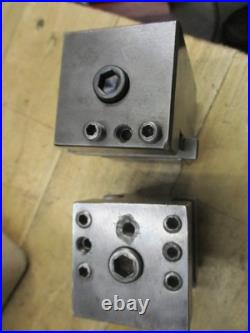 Two South Bend Lathe Heavy 10 Double Combination Tool Post Holder Blocks