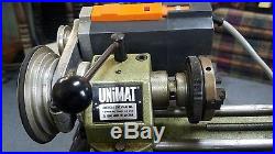 Unimat SL1000 Lathe w longitudinal feed attachment and much more