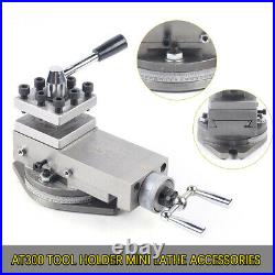 Universal Lathe Tool Post Assembly Holder Metal Replacement Mini Lathe Part 80mm