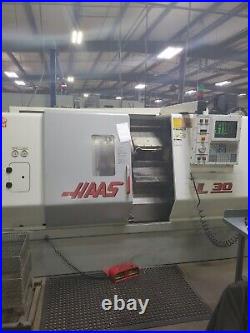 Used 2000 Haas SL-30T CNC Turning Center Lathe w Tailstock Tool Holders Chip Con