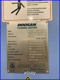 Used 2015 Doosan Puma SMX-3100 Live Tool Multi Axis CNC Turning Center Lathe C-6