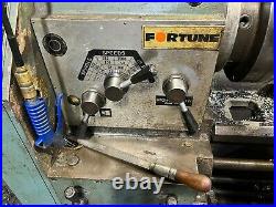 Used Fortune S2040 Manual Engine Gap Bed Lathe Tool Post 3 Jaw Chuck Sony DRO